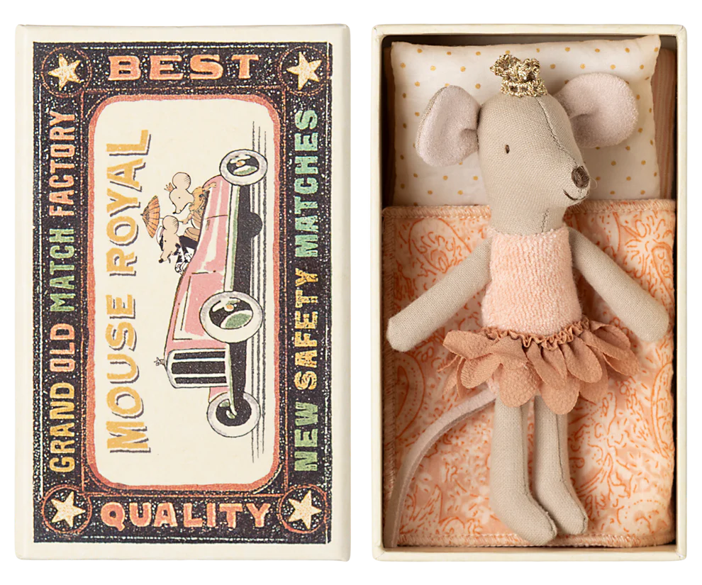 Maileg muis Princess mouse Little sister in matchbox 3+