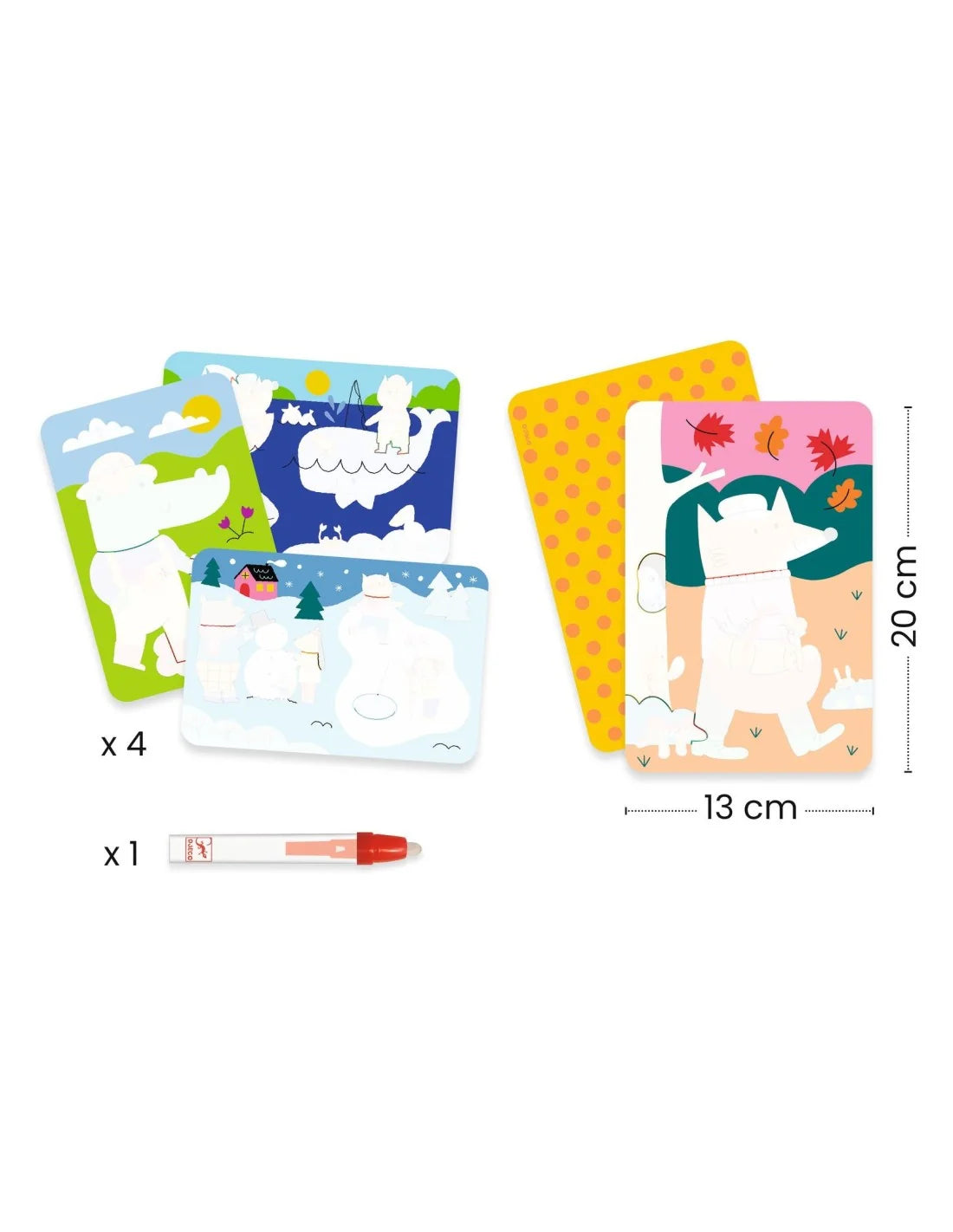 Djeco kleuren met water 4 seizoenen +18m