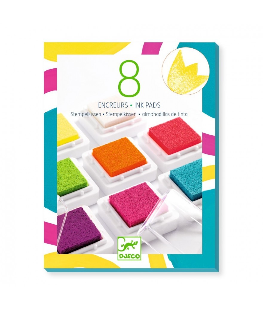 Djeco 8 inktkussens en 1 reiniger pop 5+
