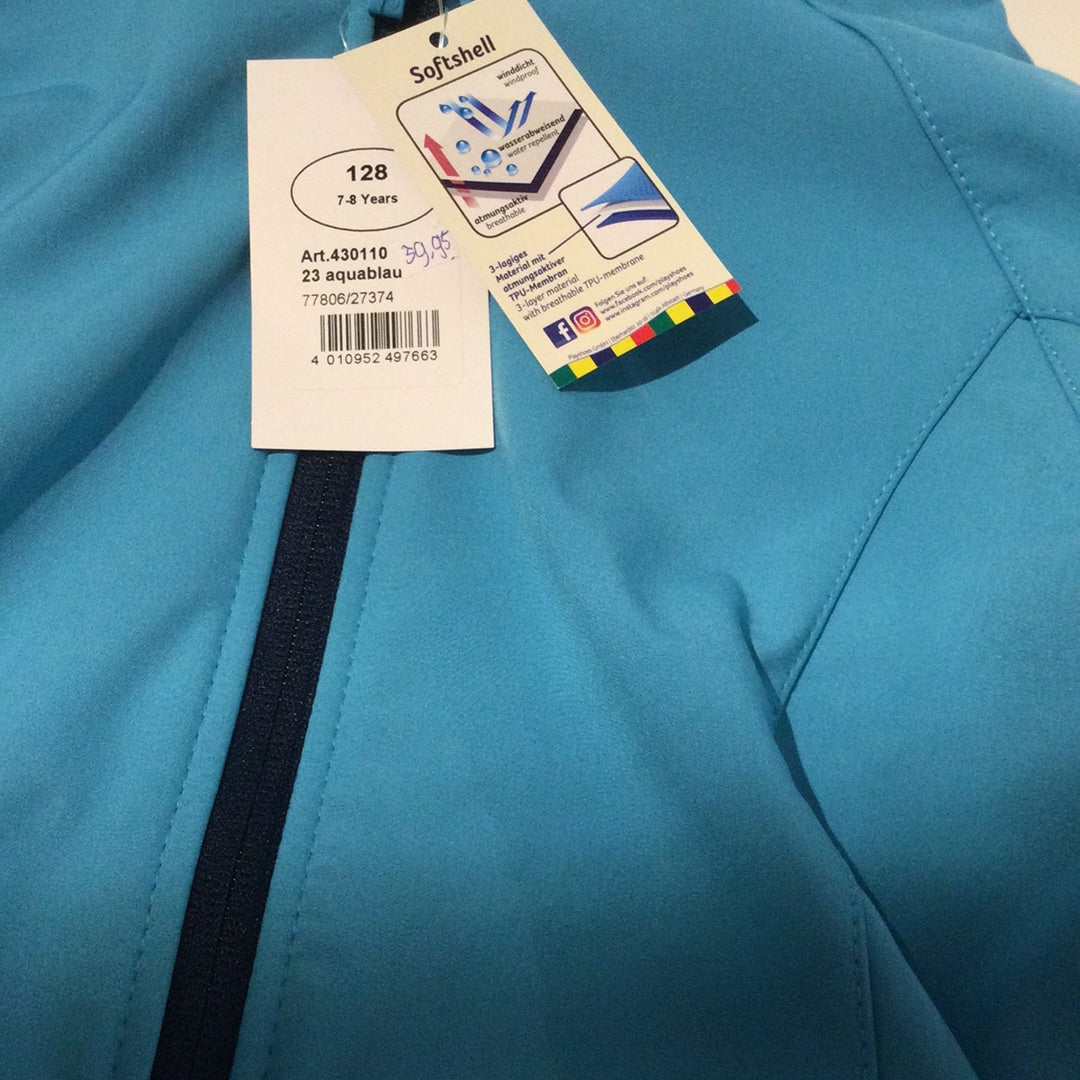 Playshoes jack softshell aqua blauw
