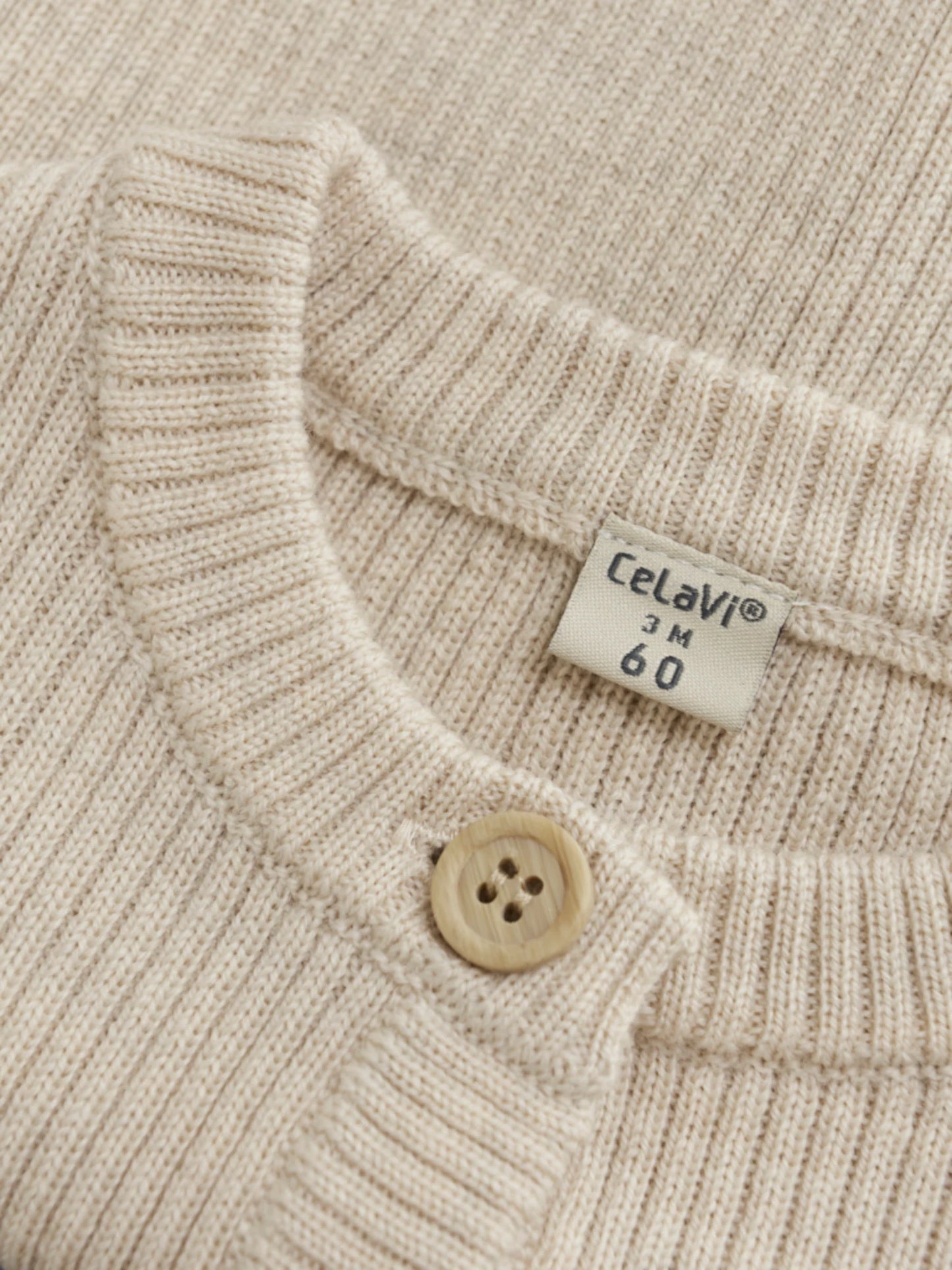 CeLaVi babyvestje merinowol beige of blauw maat 90