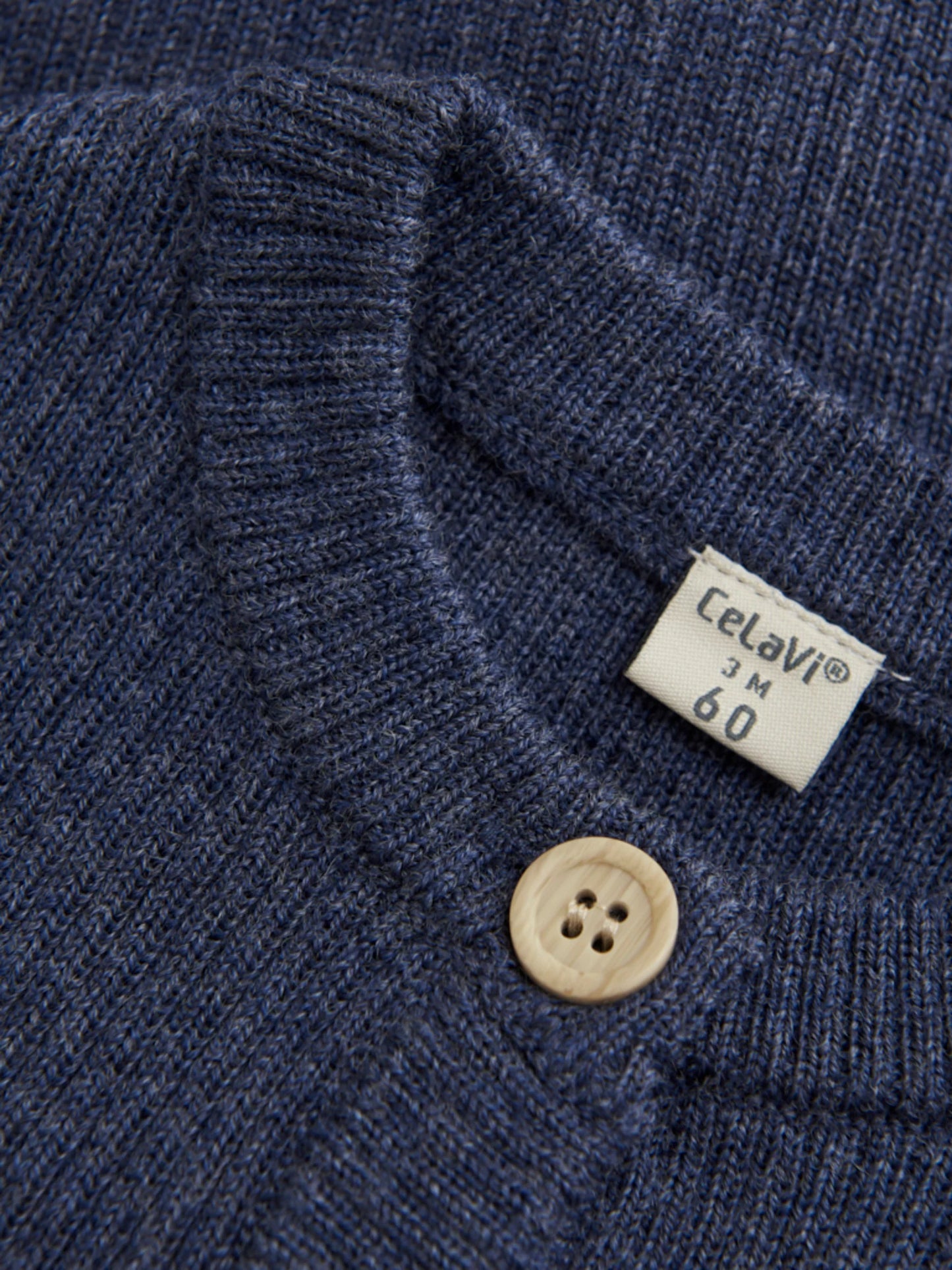 CeLaVi babyvestje merinowol beige of blauw maat 90