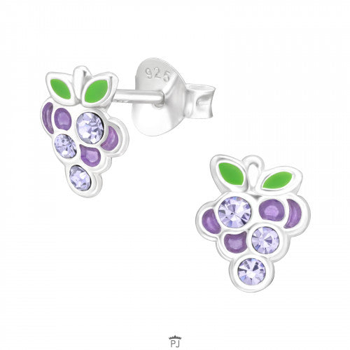 PJ oorbellen mini fruit zilver