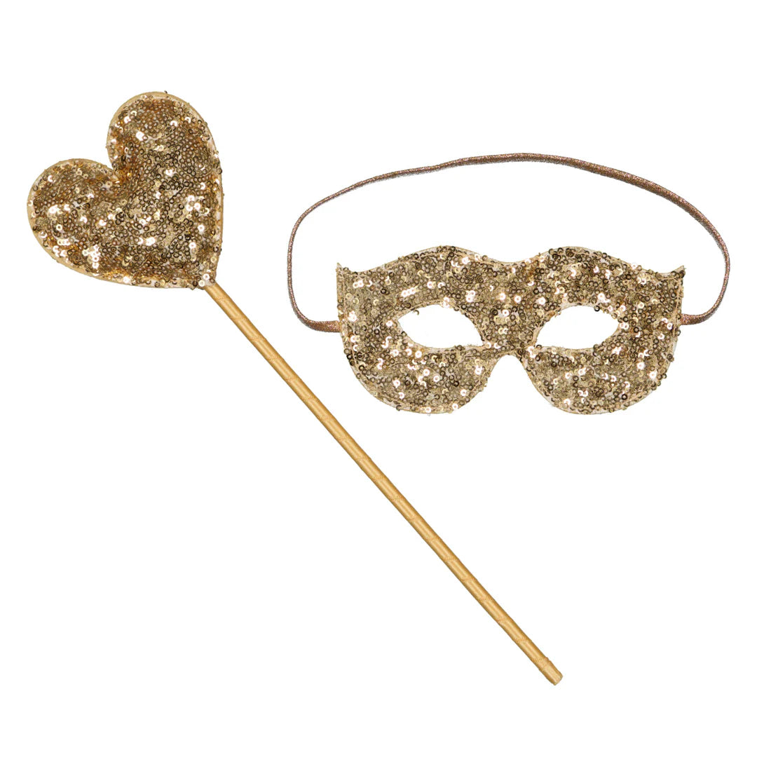 Luciole et petit pois masker pailletten goud 3+