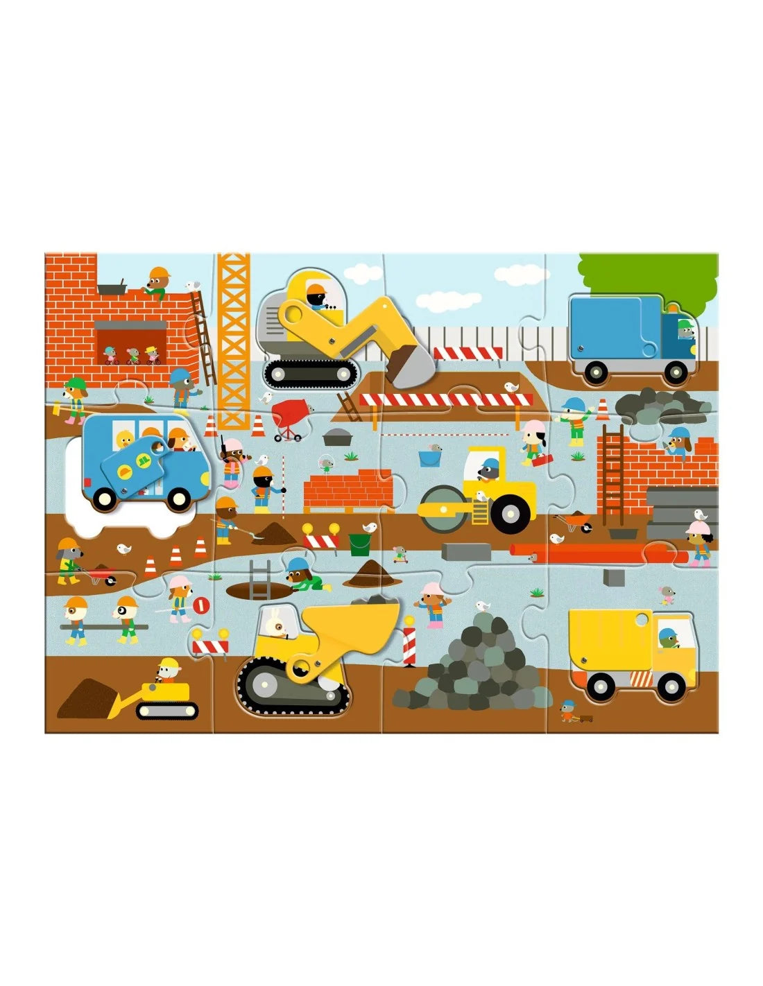 Djeco puzzel giga bouwplaats3+