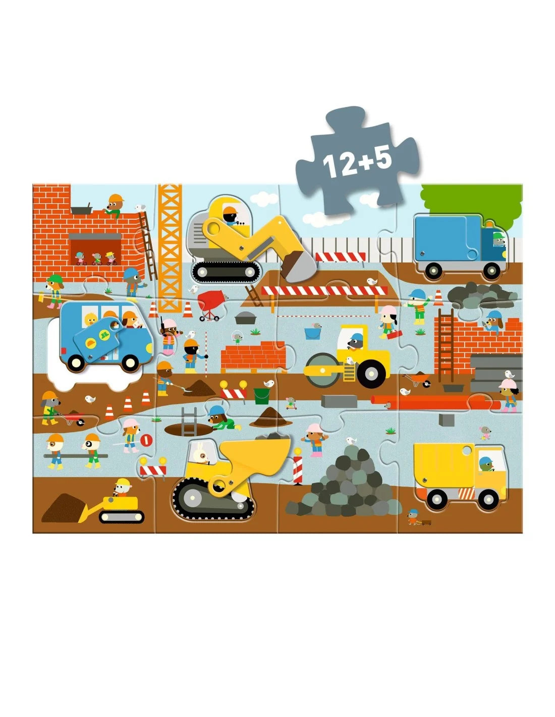 Djeco puzzel giga bouwplaats3+