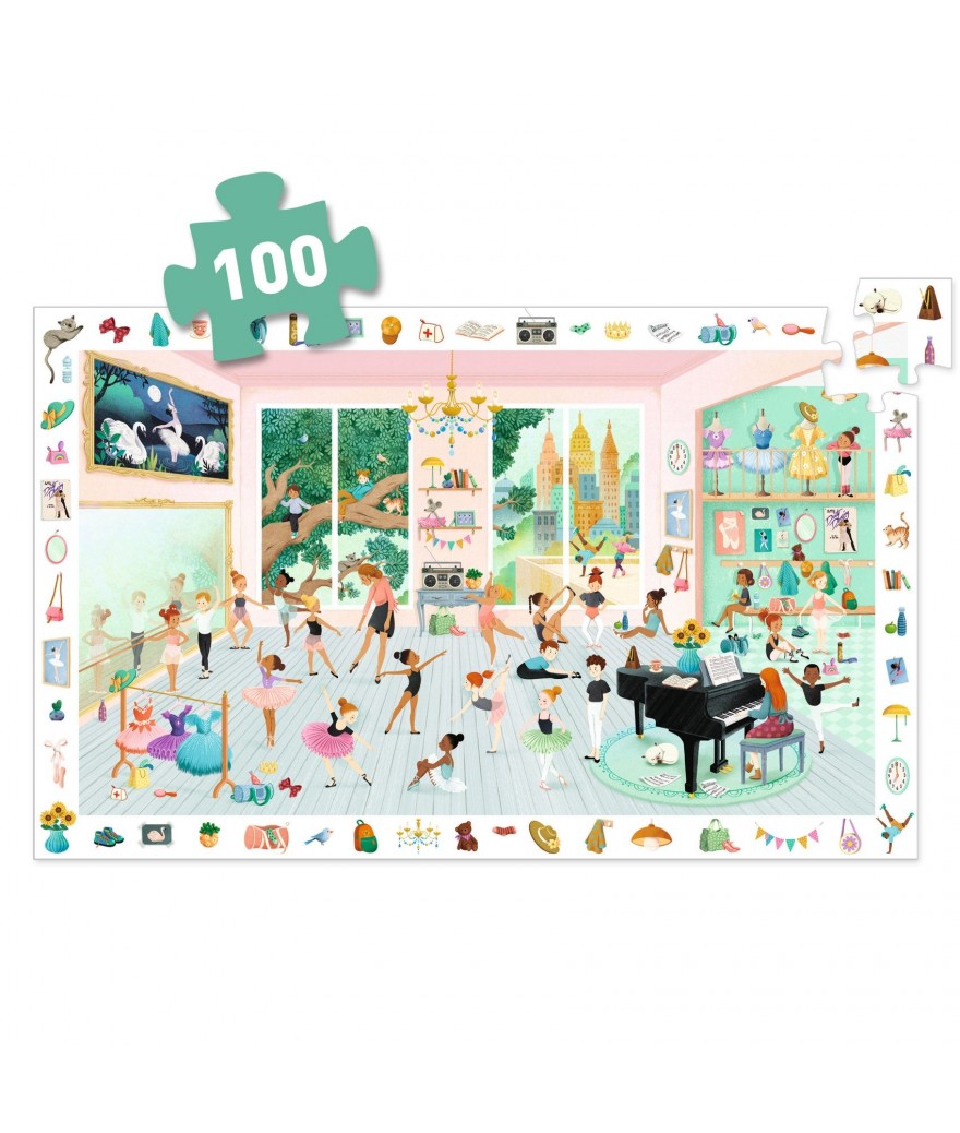 Djeco zoekpuzzel en poster dansschool 5+