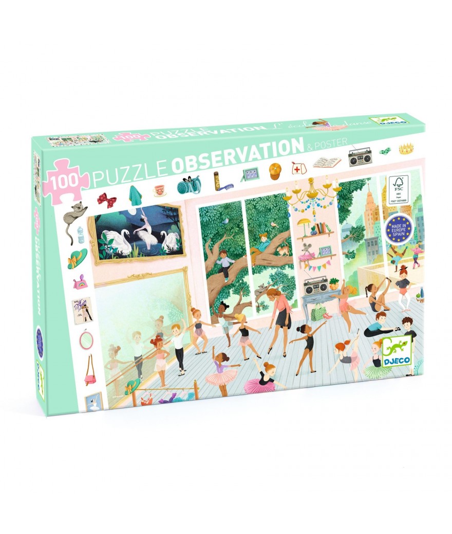 Djeco zoekpuzzel en poster dansschool 5+