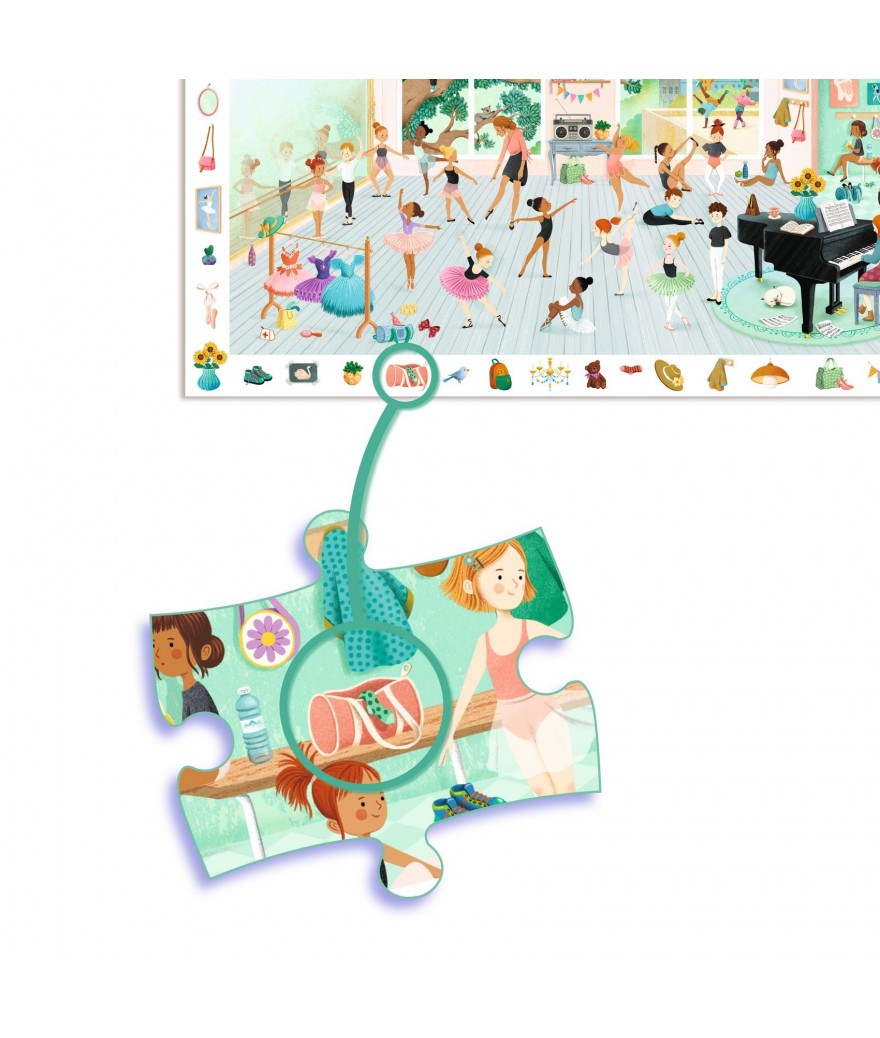 Djeco zoekpuzzel en poster dansschool 5+