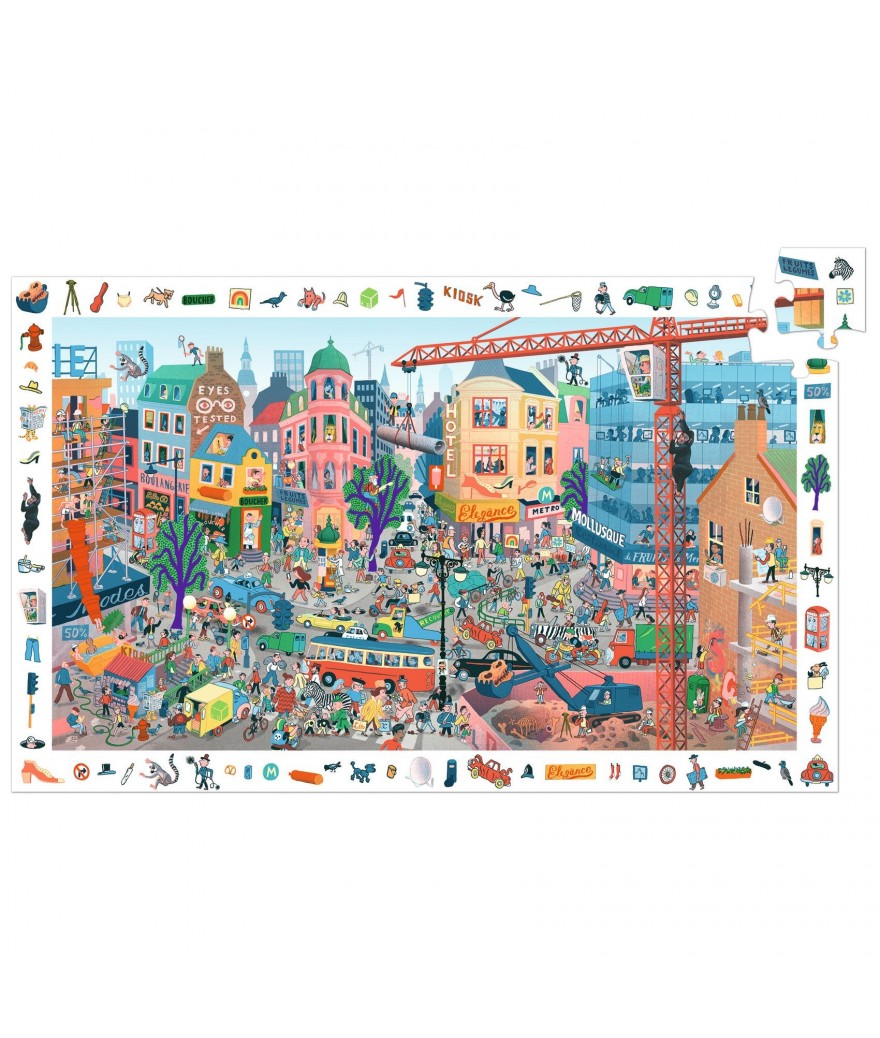 Djeco zoekpuzzel en poster La Ville 6+