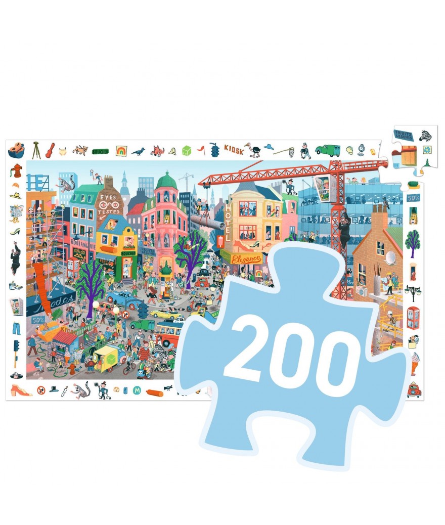 Djeco zoekpuzzel en poster La Ville 6+