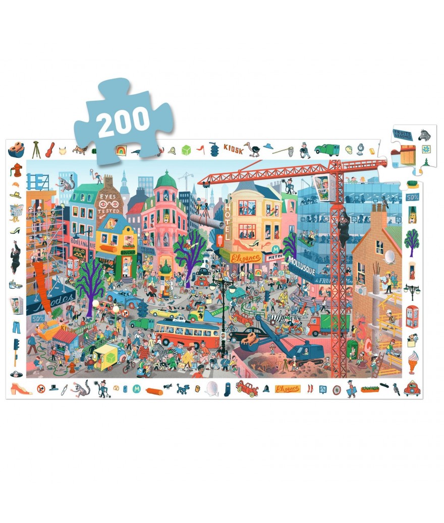 Djeco zoekpuzzel en poster La Ville 6+