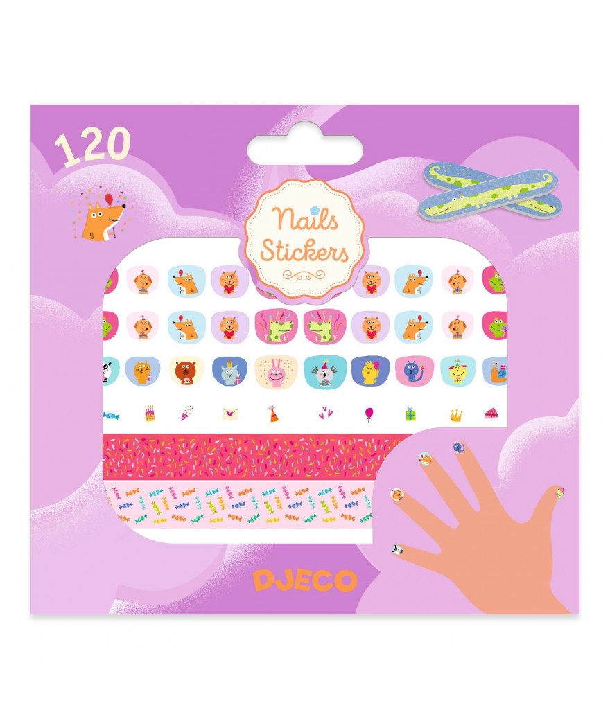 Djeco nagelstickers verjaardag 3+