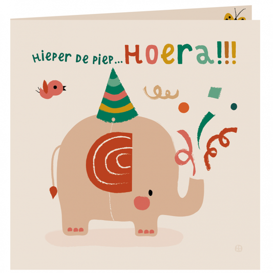 Bora verjaardagskaart olifant