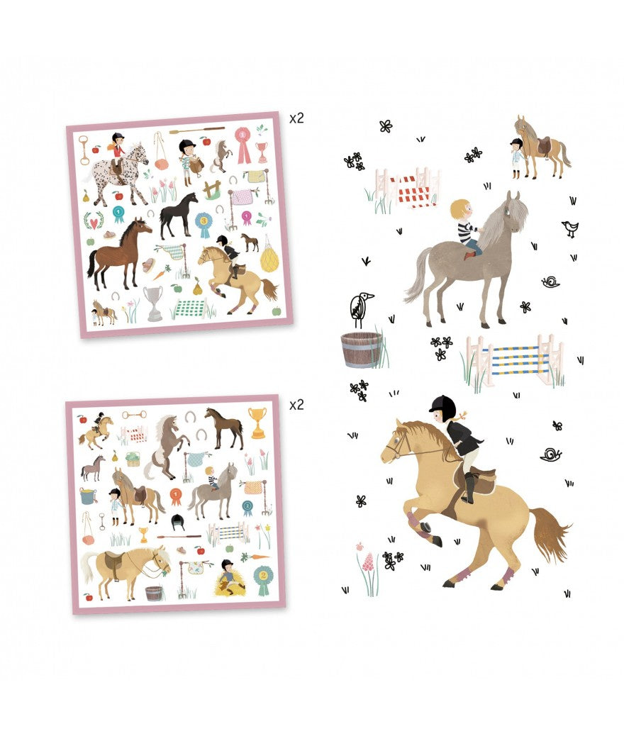 Djeco stickers 160 paard 4+
