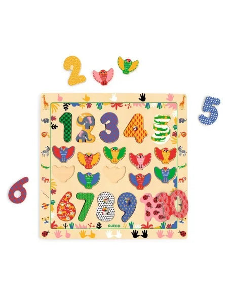 Djeco puzzel 1 tot 10 2+