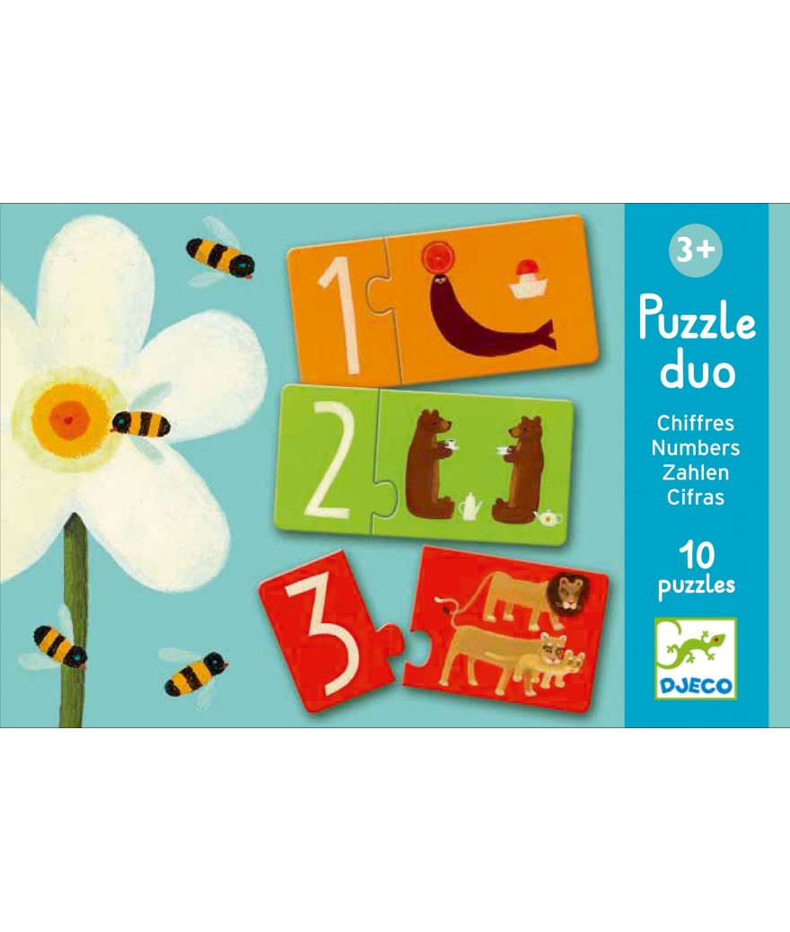 Djeco puzzel duo chiffres 3+