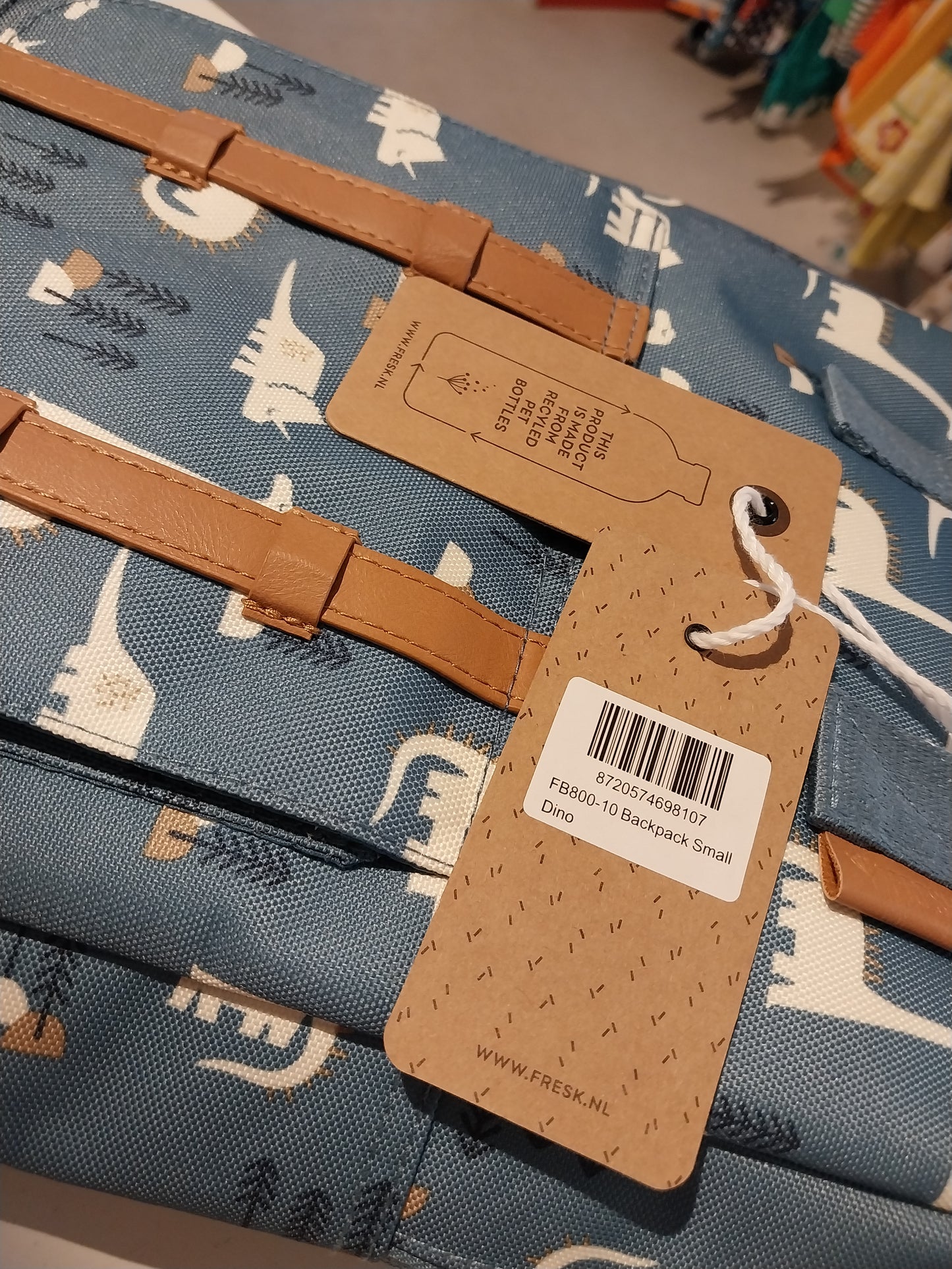 Fresk rugzak small dino blauw