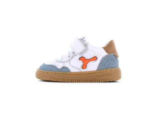 Shoesme wit-blauwe basket sneakertje 25
