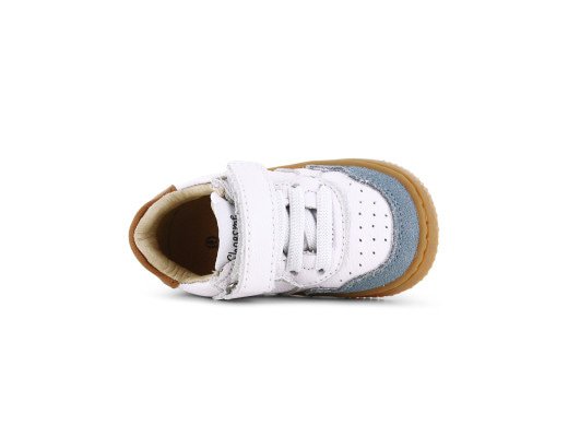 Shoesme wit-blauwe basket sneakertje 25