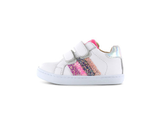 Shoesme schoentje wit-roze glitter maat 22
