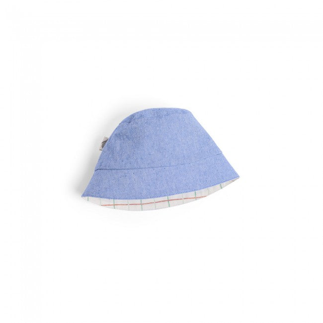 Moulinroty zonnehoedje chambray blauw +6 mnd