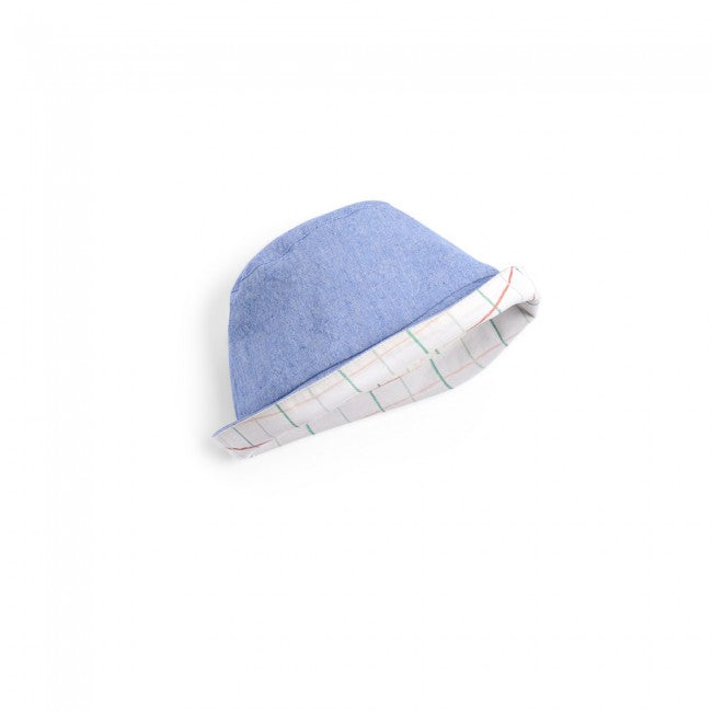 Moulinroty zonnehoedje chambray blauw +6 mnd
