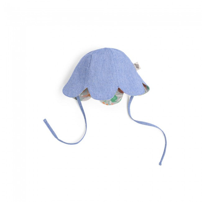 Moulinroty zonnehoedje Jody chambray 6 mnd