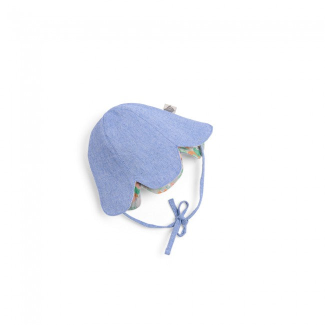 Moulinroty zonnehoedje Jody chambray 6 mnd