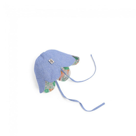 Moulinroty zonnehoedje Jody chambray 6 mnd