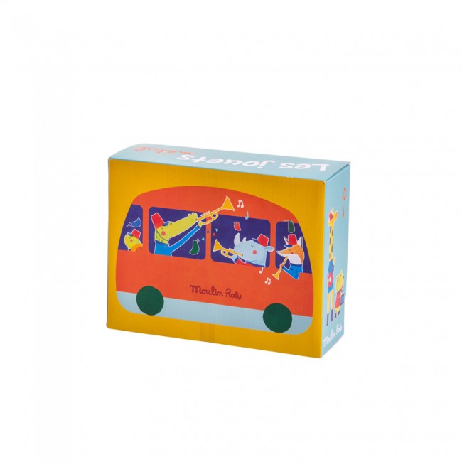 Moulin Roty Fanfare muziekbus les jouets +18M