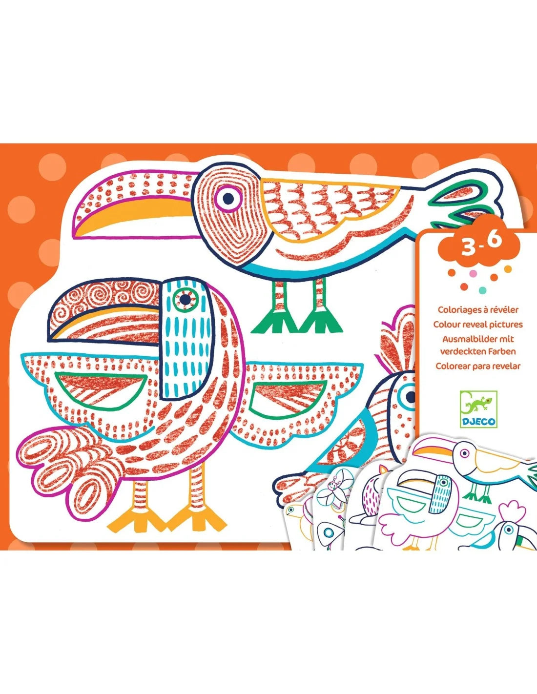 Djeco kleurplaten wilde dierenfamilies 3+