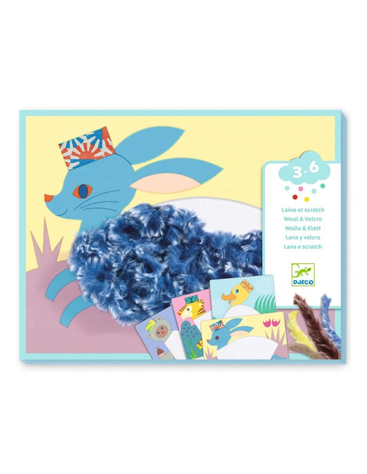 Djeco knutseldoos wol & klitteband met een hoed 3+