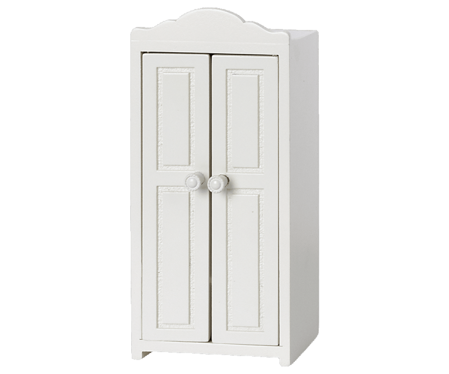 maileg garderobekastje wit muiswooden closet for mouse wardrobe 3+