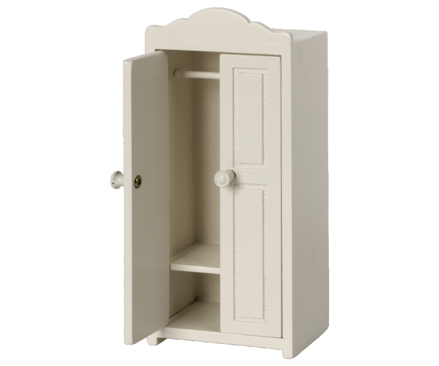 maileg garderobekastje wit muiswooden closet for mouse wardrobe 3+