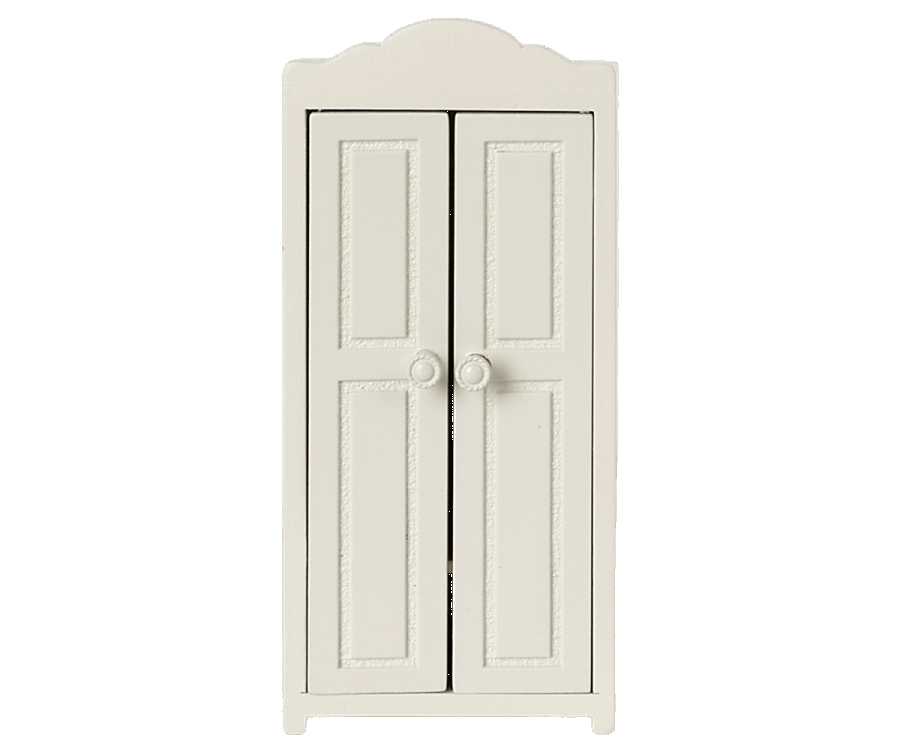 maileg garderobekastje wit muiswooden closet for mouse wardrobe 3+