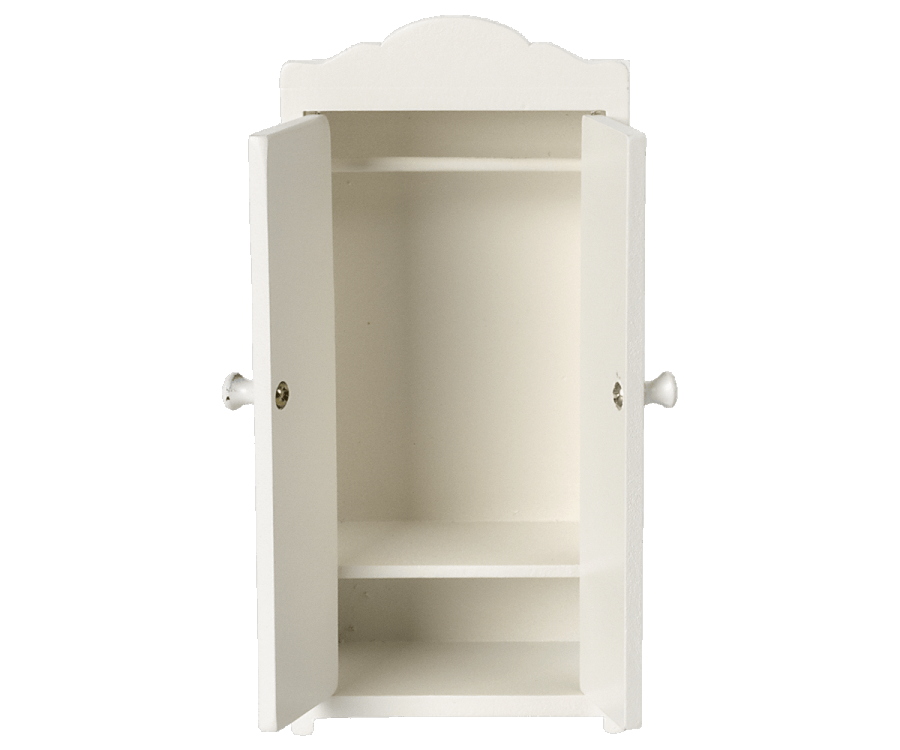 maileg garderobekastje wit muiswooden closet for mouse wardrobe 3+