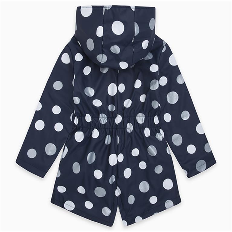 Tuctuc regenjas stippen blauw glitter