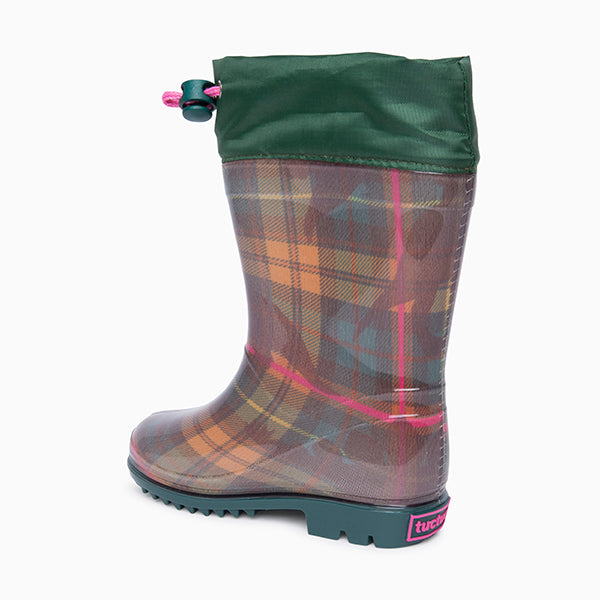 Tuctuc regenlaars ruit groen 28