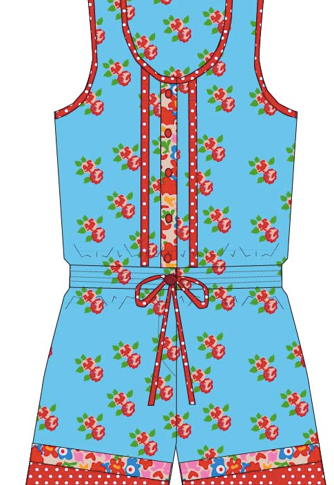 rosalita senoritas overall short estragon 110/116