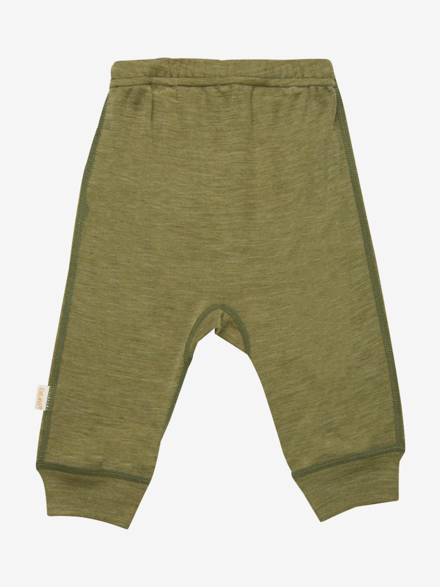 Celavi legging broek merino wol groen