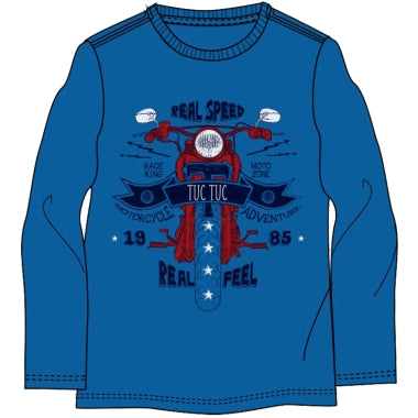 tuctuc t-shirt blue motorcycle 128