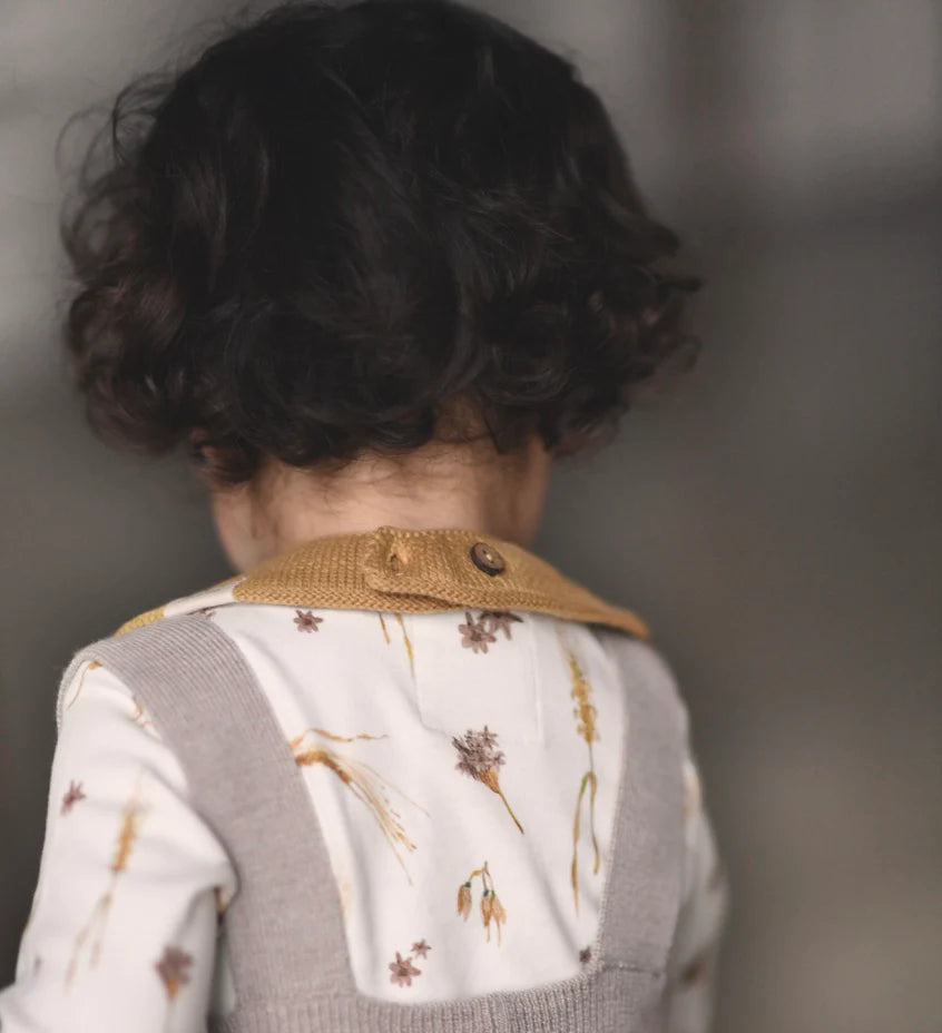 Saga Copenhagen romper body long sleeve plain wheat T62/68