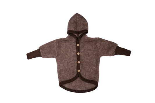 Cosilana vest wolfleece capuchon bruin 74/80