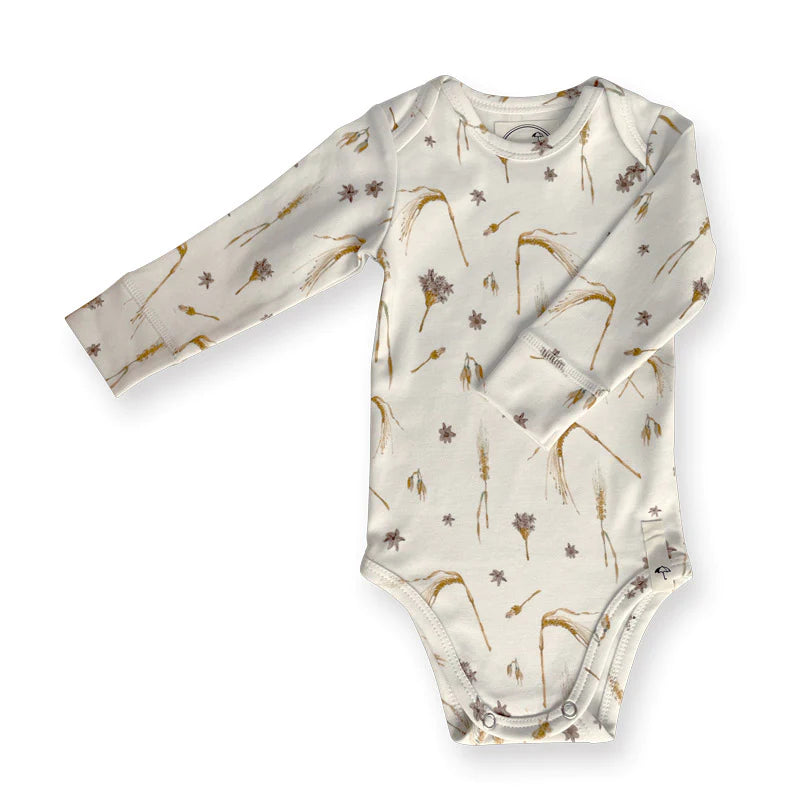 Saga Copenhagen romper body long sleeve plain wheat T62/68