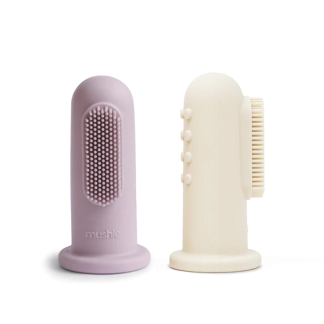 Mushie babytandenborstel finger toothbrush