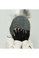 gobabygo antisliphandschoenen wol dark grey melange