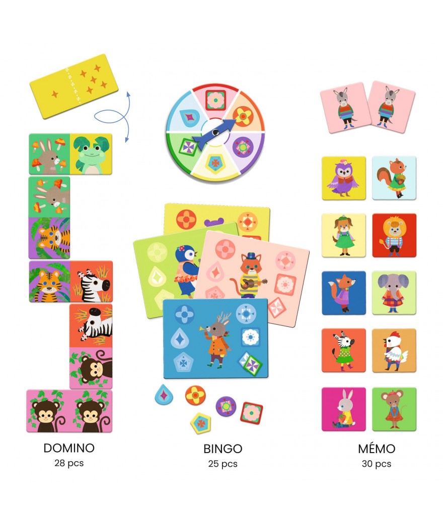 Djeco spellentrio de kleine vrienden