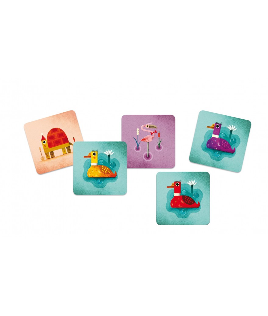 Djeco crazy ducks kaart en strategie spel 8+