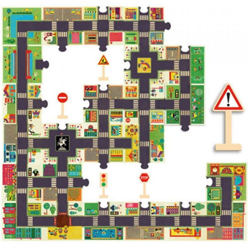 djeco puzzel pop to play la ville 3+